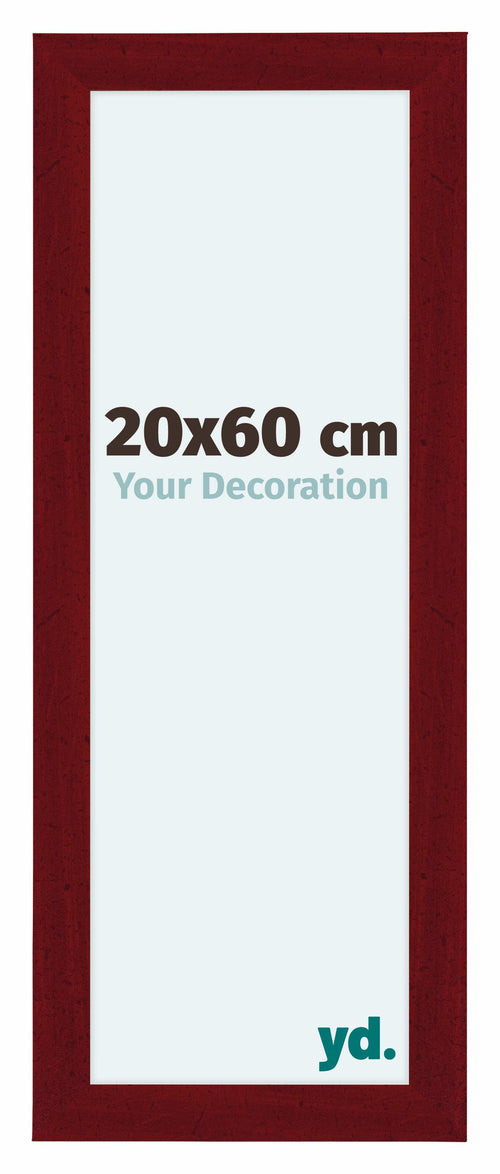 Como MDF Photo Frame 20x60cm Wine Red Swept Front Size | Yourdecoration.co.uk