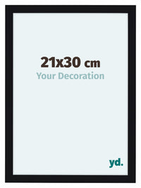Como MDF Photo Frame 21x30cm Black High Gloss Front Size | Yourdecoration.co.uk