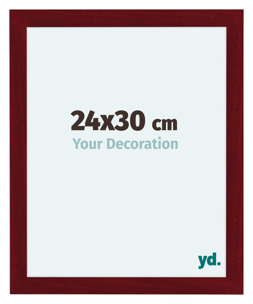 Como MDF Photo Frame 24x30cm Wine Red Swept Front Size | Yourdecoration.co.uk
