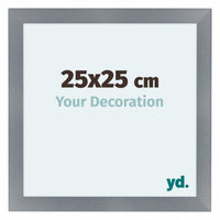 Como MDF Photo Frame 25x25cm Aluminium Brushed Front Size | Yourdecoration.co.uk