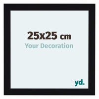 Como MDF Photo Frame 25x25cm Black High Gloss Front Size | Yourdecoration.co.uk