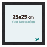 Como MDF Photo Frame 25x25cm Black Woodgrain Front Size | Yourdecoration.co.uk
