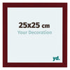 Como MDF Photo Frame 25x25cm Wine Red Swept Front Size | Yourdecoration.co.uk