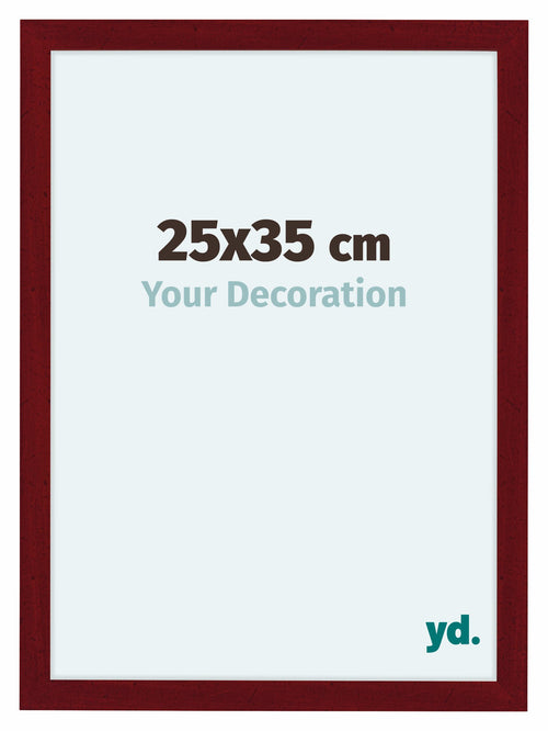 Como MDF Photo Frame 25x35cm Wine Red Swept Front Size | Yourdecoration.co.uk