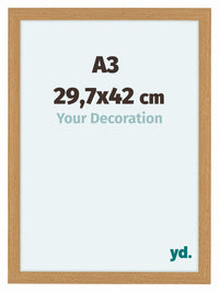 Como MDF Photo Frame 29 7x42cm A3 Beech Front Size | Yourdecoration.co.uk