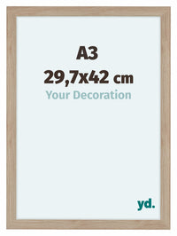 Como MDF Photo Frame 29 7x42cm A3 Oak Light Front Size | Yourdecoration.co.uk