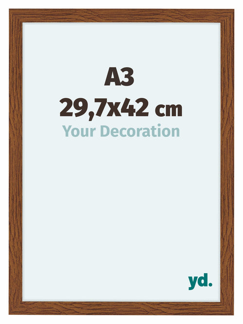 Como MDF Photo Frame 29 7x42cm A3 Oak Rustiek Front Size | Yourdecoration.co.uk