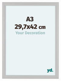 Como MDF Photo Frame 29 7x42cm A3 White Woodgrain Front Size | Yourdecoration.co.uk