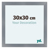 Como MDF Photo Frame 30x30cm Aluminium Brushed Front Size | Yourdecoration.co.uk