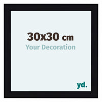 Como MDF Photo Frame 30x30cm Black High Gloss Front Size | Yourdecoration.co.uk