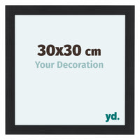 Como MDF Photo Frame 30x30cm Black Woodgrain Front Size | Yourdecoration.co.uk