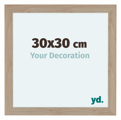 Como MDF Photo Frame 30x30cm Oak Light Front Size | Yourdecoration.co.uk
