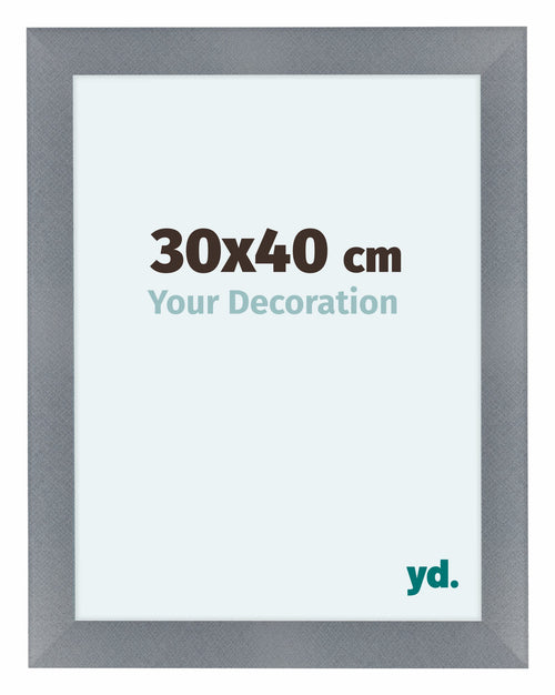 Como MDF Photo Frame 30x40cm Aluminium Brushed Front Size | Yourdecoration.co.uk