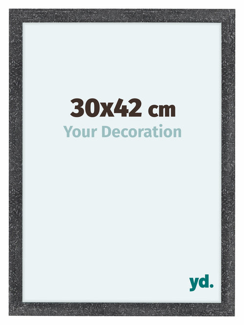 Como MDF Photo Frame 30x42cm Gray Swept Front Size | Yourdecoration.co.uk
