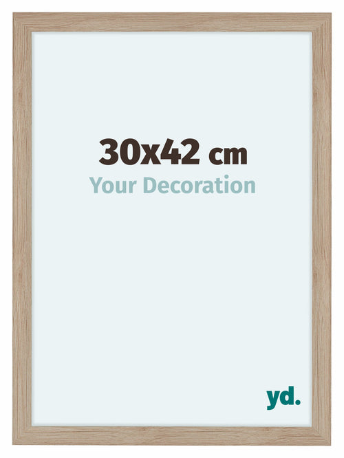 Como MDF Photo Frame 30x42cm Oak Light Front Size | Yourdecoration.co.uk