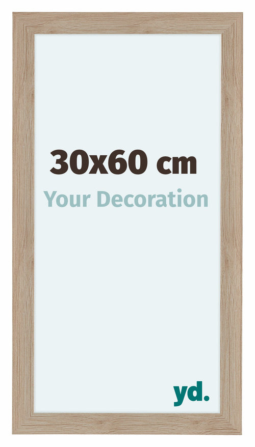 Como MDF Photo Frame 30x60cm Oak Light Front Size | Yourdecoration.co.uk