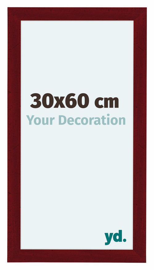 Como MDF Photo Frame 30x60cm Wine Red Swept Front Size | Yourdecoration.co.uk