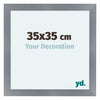 Como MDF Photo Frame 35x35cm Aluminium Brushed Front Size | Yourdecoration.co.uk