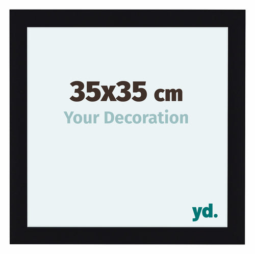 Como MDF Photo Frame 35x35cm Black High Gloss Front Size | Yourdecoration.co.uk