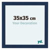 Como MDF Photo Frame 35x35cm Dark Blue Swept Front Size | Yourdecoration.co.uk