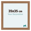 Como MDF Photo Frame 35x35cm Walnut Light Front Size | Yourdecoration.co.uk