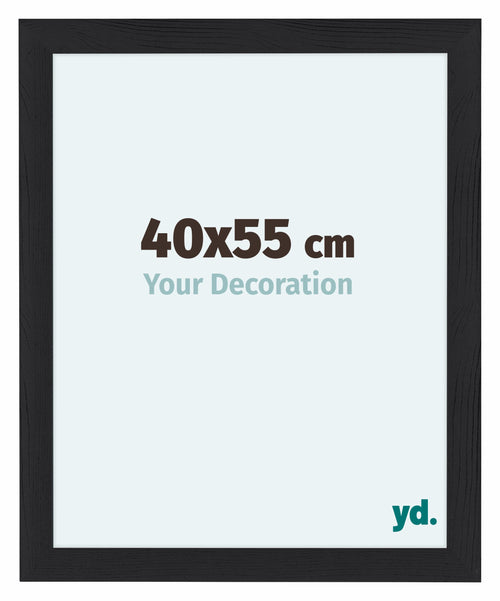 Como MDF Photo Frame 40x55cm Black Woodgrain Front Size | Yourdecoration.co.uk