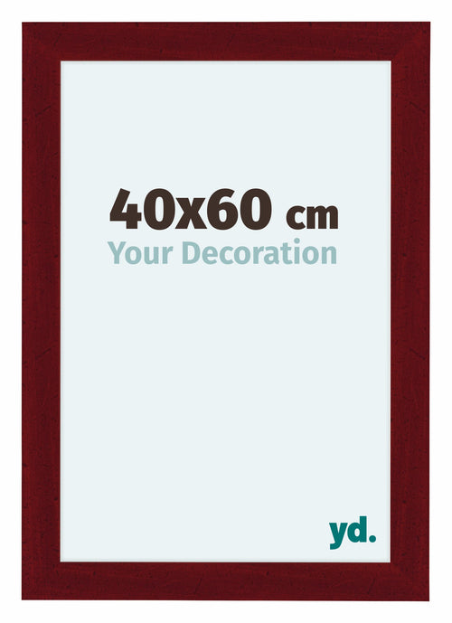 Como MDF Photo Frame 40x60cm Wine Red Swept Front Size | Yourdecoration.co.uk