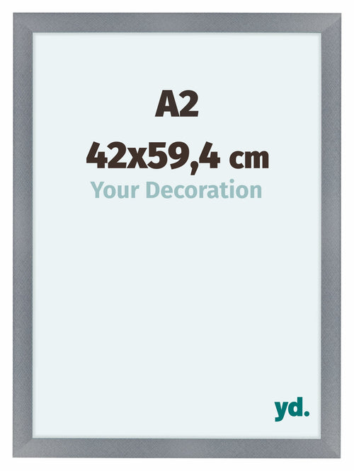 Como MDF Photo Frame 42x59 4cm A2 Aluminium Brushed Front Size | Yourdecoration.co.uk