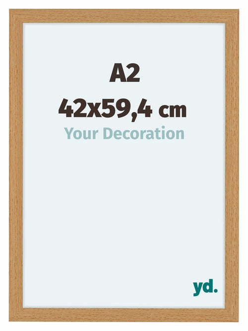 Como MDF Photo Frame 42x59 4cm A2 Beech Front Size | Yourdecoration.co.uk