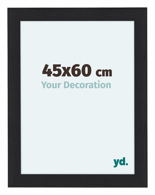 Como MDF Photo Frame 45x60cm Black Woodgrain Front Size | Yourdecoration.co.uk