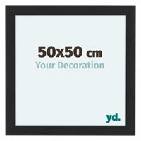 Como MDF Photo Frame 50x50cm Black Woodgrain Front Size | Yourdecoration.co.uk