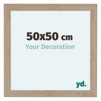 Como MDF Photo Frame 50x50cm Oak Light Front Size | Yourdecoration.co.uk