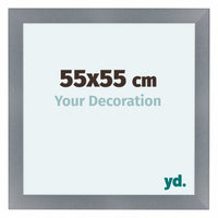 Como MDF Photo Frame 55x55cm Aluminium Brushed Front Size | Yourdecoration.co.uk