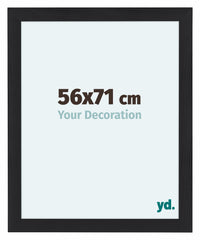 Como MDF Photo Frame 56x71cm Black Woodgrain Front Size | Yourdecoration.co.uk