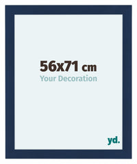 Como MDF Photo Frame 56x71cm Dark Blue Swept Front Size | Yourdecoration.co.uk