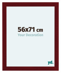 Como MDF Photo Frame 56x71cm Wine Red Swept Front Size | Yourdecoration.co.uk