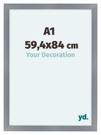 Como MDF Photo Frame 59 4x84cm A1 Aluminium Brushed Front Size | Yourdecoration.co.uk