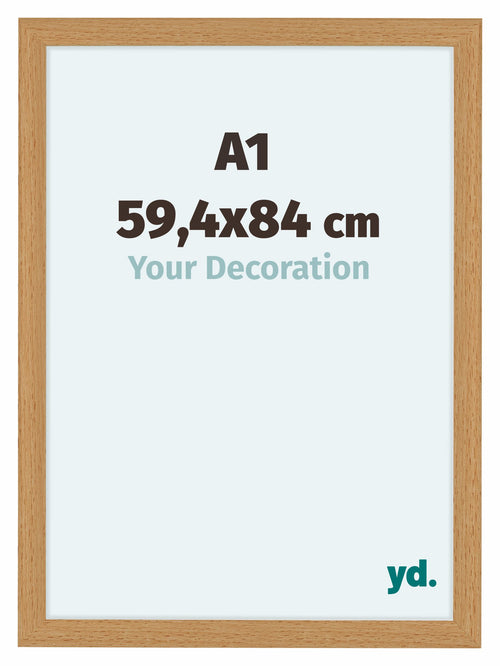 Como MDF Photo Frame 59 4x84cm A1 Beech Front Size | Yourdecoration.co.uk
