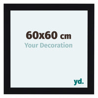Como MDF Photo Frame 60x60cm Black High Gloss Front Size | Yourdecoration.co.uk