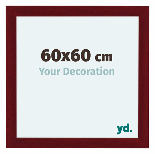 Como MDF Photo Frame 60x60cm Wine Red Swept Front Size | Yourdecoration.co.uk