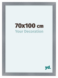Como MDF Photo Frame 70x100cm Aluminium Brushed Front Size | Yourdecoration.co.uk