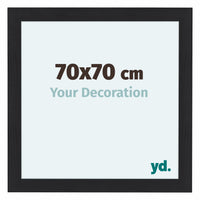 Como MDF Photo Frame 70x70cm Black Woodgrain Front Size | Yourdecoration.co.uk