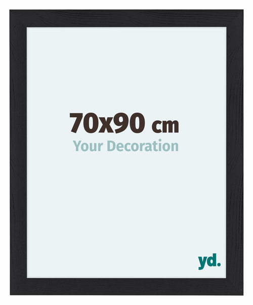 Como MDF Photo Frame 70x90cm Black Woodgrain Front Size | Yourdecoration.co.uk
