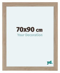 Como MDF Photo Frame 70x90cm Oak Light Front Size | Yourdecoration.co.uk