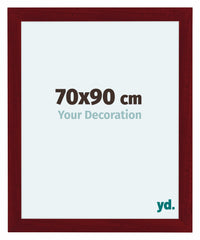 Como MDF Photo Frame 70x90cm Wine Red Swept Front Size | Yourdecoration.co.uk