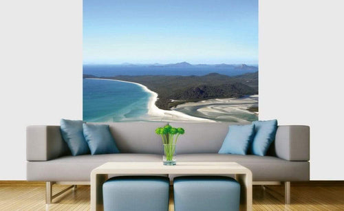 Dimex Aerial View of Beach Wall Mural 225x250cm 3 Panels Ambiance | Yourdecoration.co.uk