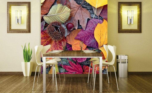 Dimex Autumn Leaves Wall Mural 225x250cm 3 Panels Ambiance | Yourdecoration.co.uk