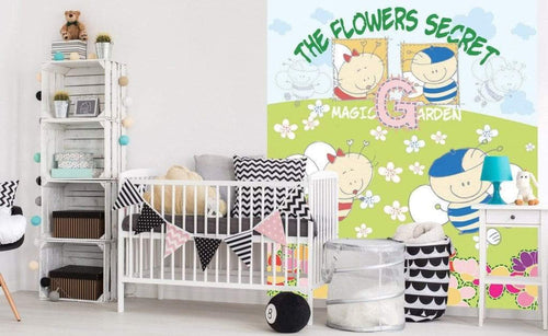 Dimex Baby Bees Wall Mural 225x250cm 3 Panels Ambiance | Yourdecoration.co.uk