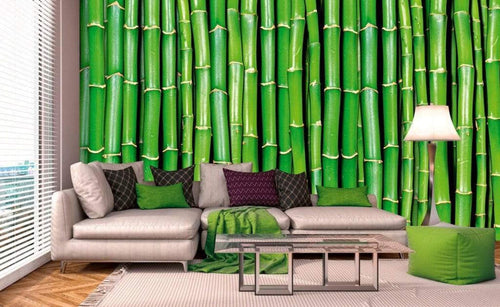 Dimex Bamboo Wall Mural 375x250cm 5 Panels Ambiance | Yourdecoration.co.uk