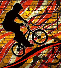 Dimex Bicycle Red Wall Mural 225x250cm 3 Panels | Yourdecoration.co.uk